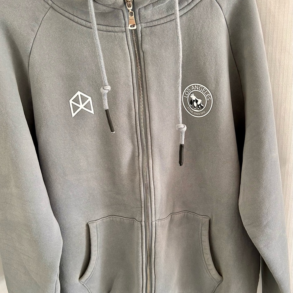 Rawgear Gray Zip-Up Hoodie